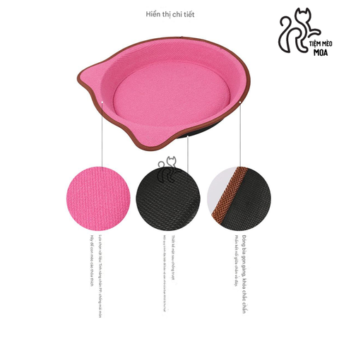 Tổ nhung ổ nằm - Đồ chơi cào móng cho mèo - Tiệm Mèo Moa