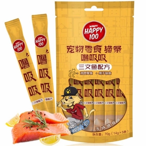 Súp thưởng WANPY HAPPY 100 cho mèo 5 thanh  - Tiệm Mèo Moa