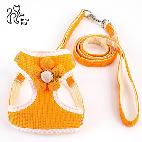 Yếm hoa dễ thương dắt thú cưng đi dạo/ Yếm dắt - Tiệm Mèo Moa