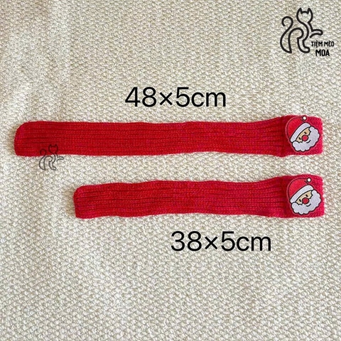 [NOEL 4] Khăn quàng cổ noel đỏ cho thú cưng - Phụ kiện đeo cổ - Tiệm Mèo Moa