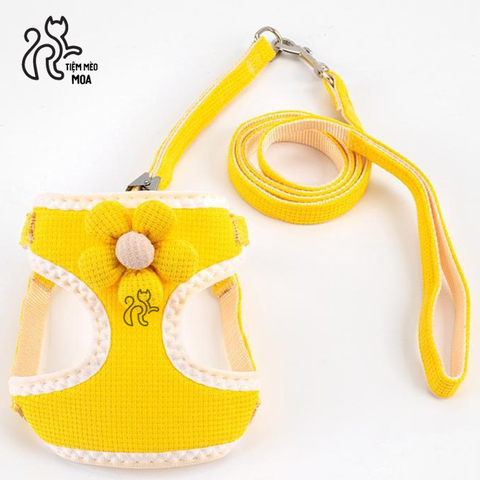 Yếm hoa dễ thương dắt thú cưng đi dạo/ Yếm dắt - Tiệm Mèo Moa