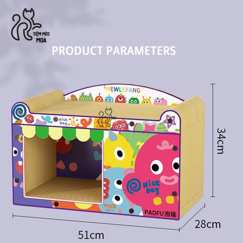 Bàn cào móng cartoon vui nhộn cho mèo - Đồ chơi cho mèo - Tiệm Mèo Moa