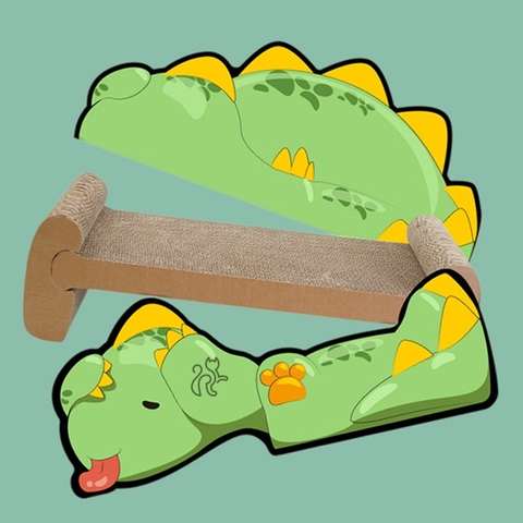 [TỰ LẮP] Cào móng giường nằm bé Khủng Long - Tiệm Mèo Moa