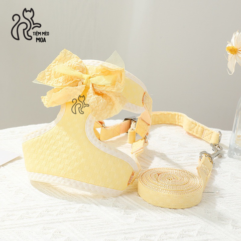 Yếm dắt pastel nơ xinh cho thú cưng - Tiệm Mèo Moa