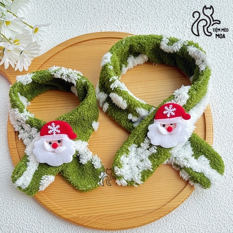[NOEL 3] Khăn/ yếm nhung cho thú cưng - Phụ kiện theo mùa cho thú cưng - Tiệm Mèo Moa