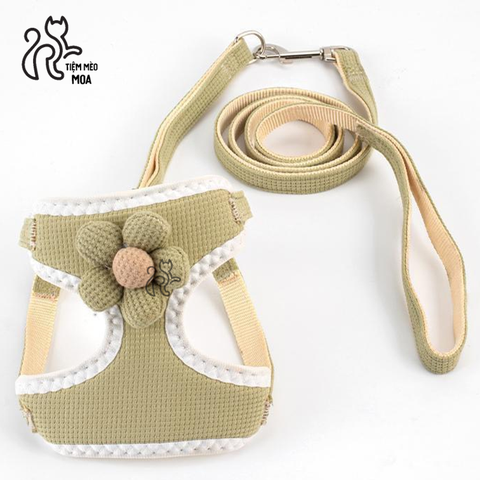 Yếm hoa dễ thương dắt thú cưng đi dạo/ Yếm dắt - Tiệm Mèo Moa