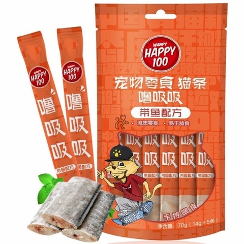 Súp thưởng WANPY HAPPY 100 cho mèo 5 thanh  - Tiệm Mèo Moa