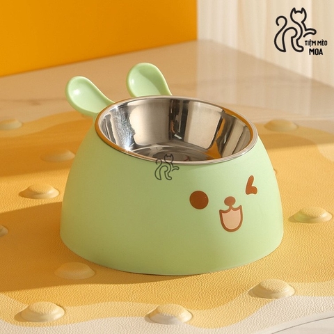 Chén ăn inox thỏ dễ thương cho thú cưng - Tiệm Mèo Moa