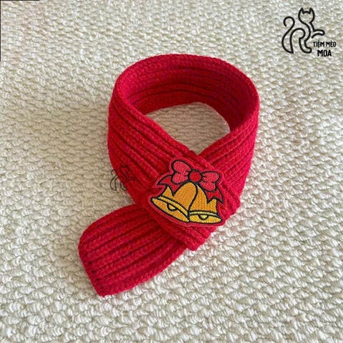 [NOEL 4] Khăn quàng cổ noel đỏ cho thú cưng - Phụ kiện đeo cổ - Tiệm Mèo Moa