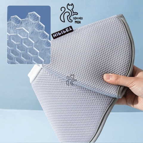 Vòng cổ chống liếm hình cánh hoa xám xốp nhẹ, thoáng khí cho thú cưng - Tiệm Mèo Moa