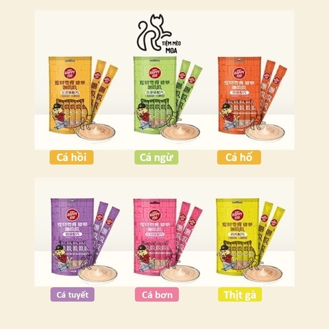 Súp thưởng WANPY HAPPY 100 cho mèo 5 thanh  - Tiệm Mèo Moa