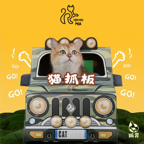 Cào móng mô hình xe Jeep địa hình cho mèo - Đồ chơi mài móng bằng giấy cho mèo - Tiệm Mèo Moa