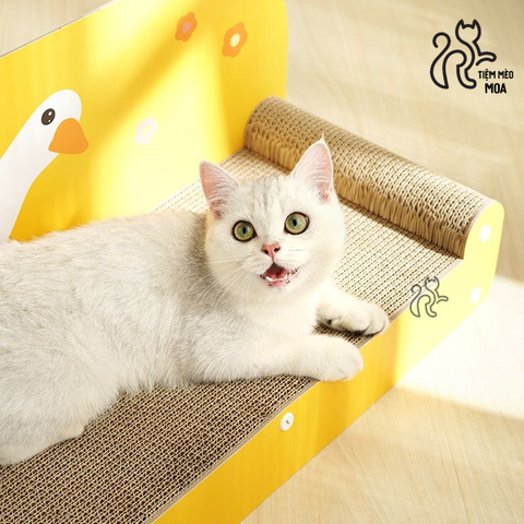 Sofa cào móng VỊT VÀNG cho mèo - Giường nằm cào móng/ Đồ chơi cho mèo - Tiệm Mèo Moa