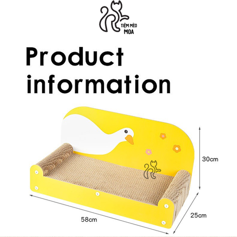 Sofa cào móng VỊT VÀNG cho mèo - Giường nằm cào móng/ Đồ chơi cho mèo - Tiệm Mèo Moa