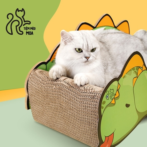 [TỰ LẮP] Cào móng giường nằm bé Khủng Long - Tiệm Mèo Moa