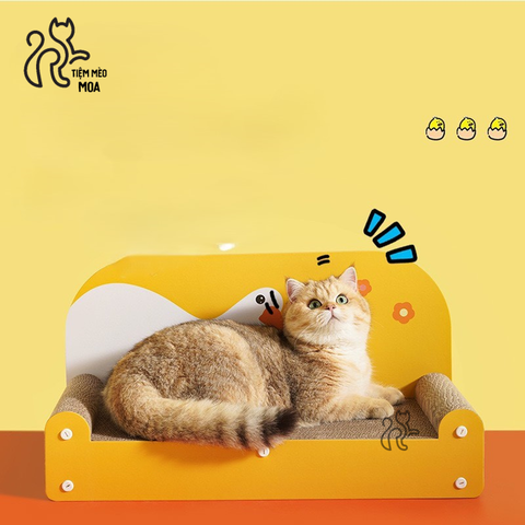 Sofa cào móng VỊT VÀNG cho mèo - Giường nằm cào móng/ Đồ chơi cho mèo - Tiệm Mèo Moa
