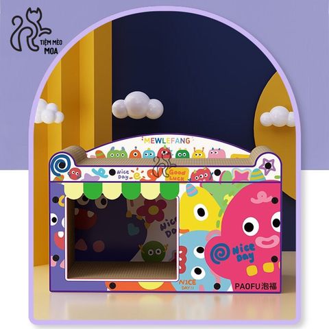 Bàn cào móng cartoon vui nhộn cho mèo - Đồ chơi cho mèo - Tiệm Mèo Moa