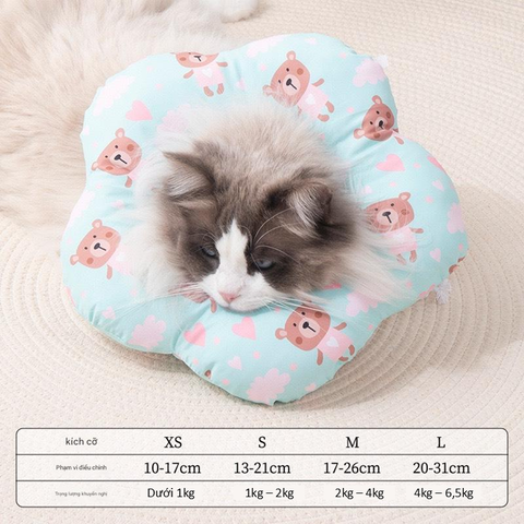 Gối chống liếm bông hoa/ gối chụp cổ hỗ trợ cho thú cưng - Tiệm Mèo Moa
