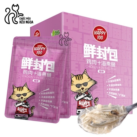 Pate Wanpy Happy 100 Cho Mèo Gói 70g - Pate Cho Mèo 6 Vị - Tiệm Mèo Moa