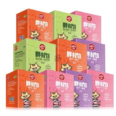 Pate Wanpy Happy 100 Cho Mèo Gói 70g - Pate Cho Mèo 6 Vị - Tiệm Mèo Moa
