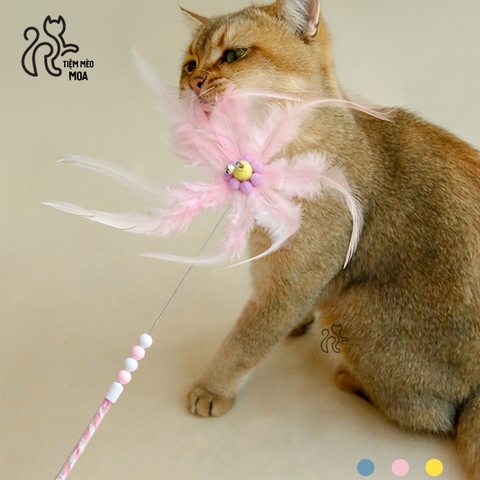 Câu mèo bông tuyết - Đồ chơi cho mèo - Tiệm Mèo Moa