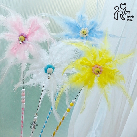Câu mèo bông tuyết - Đồ chơi cho mèo - Tiệm Mèo Moa
