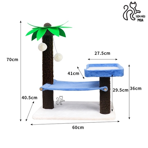 Cattree cây dừa - Cây cào móng cho mèo - Tiệm Mèo Moa