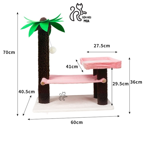 Cattree cây dừa - Cây cào móng cho mèo - Tiệm Mèo Moa