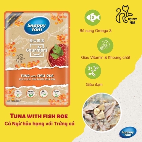 Pate Snappy tom trái cây cho mèo sành ăn gói 70gram - Tiệm Mèo Moa