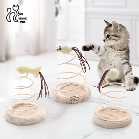 Dĩa lò xo cho mèo - Đồ chơi cho mèo - Tiệm Mèo Moa