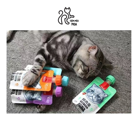 Súp thưởng Wanpy nắp vặn 90gram cho mèo - Tiệm Mèo Moa