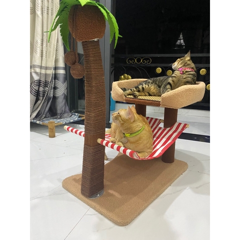 Cattree cây dừa mùa hè có võng - Tiệm Mèo Moa