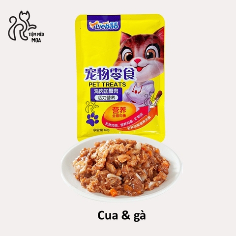 Pate Liaobao thịt thật cho mèo 70 gram - Pate sóc vàng cho mèo - Tiệm Mèo Moa