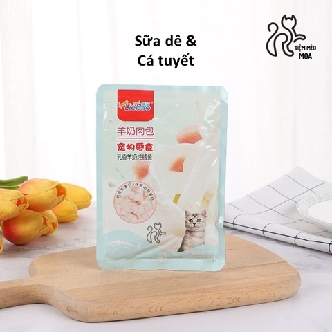 Pate sữa dê Liebao 70gram - Pate sốt cho mèo - Tiệm Mèo Moa