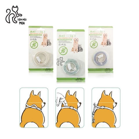 Vòng cổ hỗ trợ trị ve, rận cho thú cưng thành phần tinh dầu thực vật - Tiệm Mèo Moa