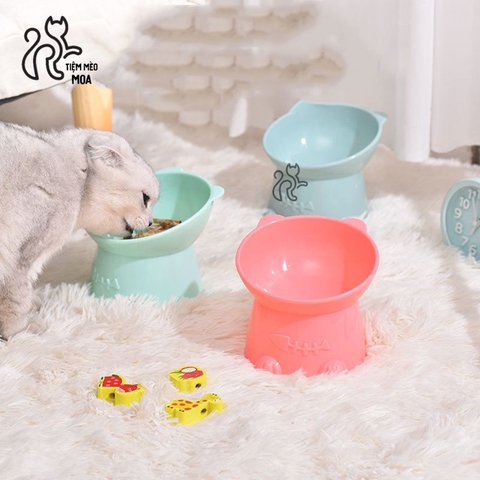 Chén nhựa chống gù cho thú cưng - Tiệm Mèo Moa