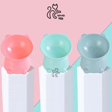 Chén nhựa chống gù cho thú cưng - Tiệm Mèo Moa