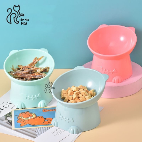 Chén nhựa chống gù cho thú cưng - Tiệm Mèo Moa