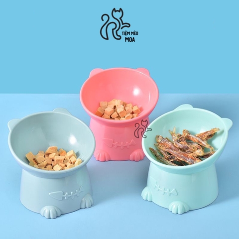 Chén nhựa chống gù cho thú cưng - Tiệm Mèo Moa