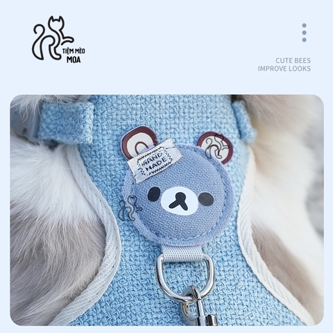 Dây dắt thú cưng kèm đệm lưng chắc chắn, êm ái - Tiệm Mèo Moa