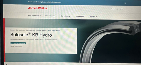 Gioăng James Walker Solosele KB Hydro cho tuabin Kaplan