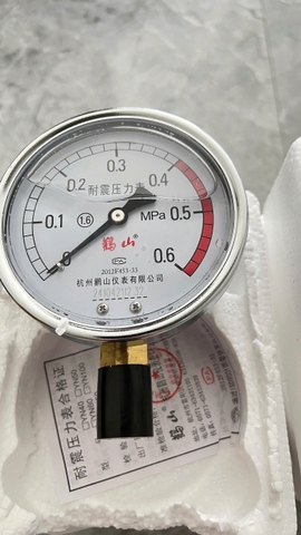 Đồng hồ đo áp lực YN-60,dải đo từ 0-0.6Mpa