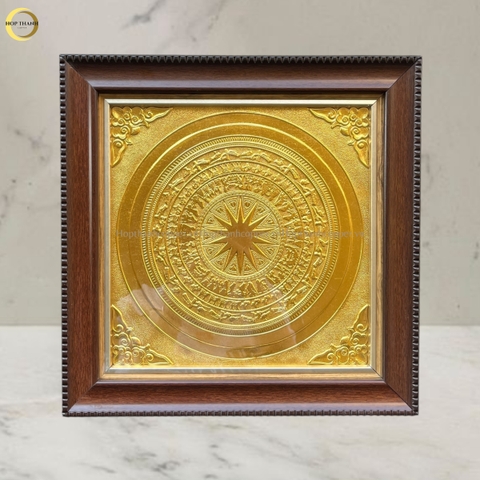 TRANH MẶT TRỐNG ĐỒNG BẰNG ĐỒNG MẠ VÀNG 24K - KÍCH THƯỚC 33X33CM