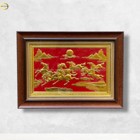 TRANH MÃ ĐÁO THÀNH CÔNG BẰNG ĐỒNG DÁT VÀNG - KÍCH THƯỚC 38X28CM