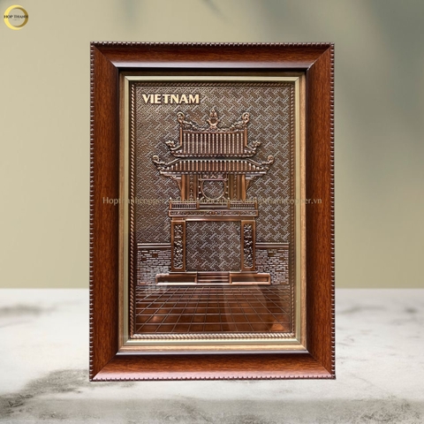 TRANH KHUÊ VĂN CÁC BẰNG ĐỒNG GIẢ - KÍCH THƯỚC 28X38CM