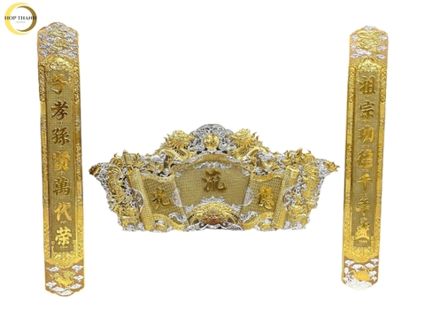 BỘ CUỐN THƯ CÂU ĐỐI DÁT VÀNG BẠC HÀNG NGHỆ NHÂN ( KÍCH THƯỚC 1M55)