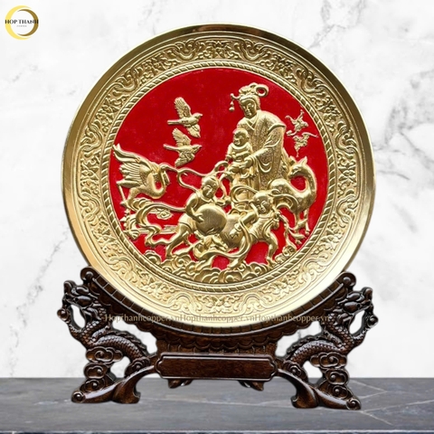 TRANH ĐĨA MỪNG THỌ CỤ BÀ BẰNG ĐỒNG MẠ VÀNG 24K- TRANH QUÀ TẶNG ĐỂ BÀN (KÍCH THƯỚC 25CM)