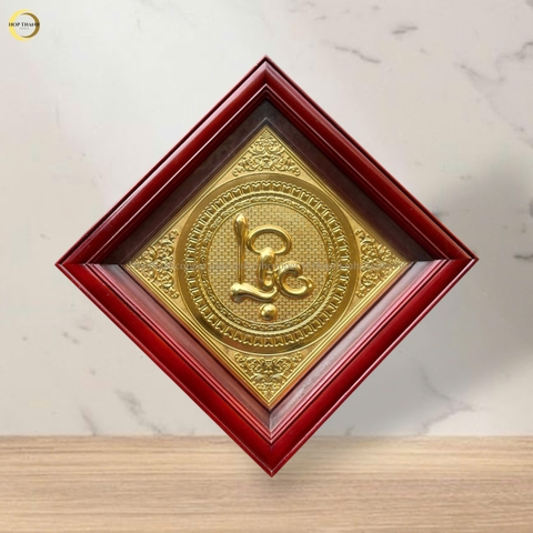 TRANH CHỮ LỘC THƯ PHÁP BẰNG ĐỒNG MẠ VÀNG 24K  - KÍCH THƯỚC 40X40CM