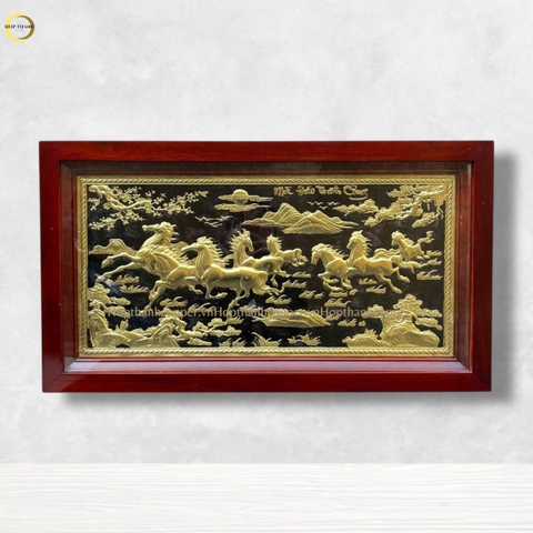 TRANH MÃ ĐÁO THÀNH CÔNG BẰNG ĐỒNG VÀNG - KÍCH THƯỚC 70X40CM