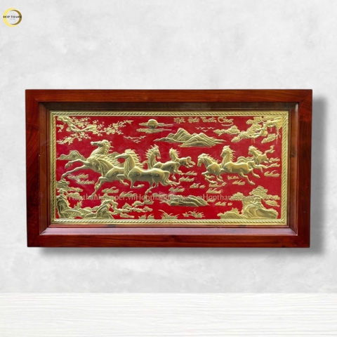 TRANH MÃ ĐÁO THÀNH CÔNG BẰNG ĐỒNG VÀNG - KÍCH THƯỚC 68X38CM